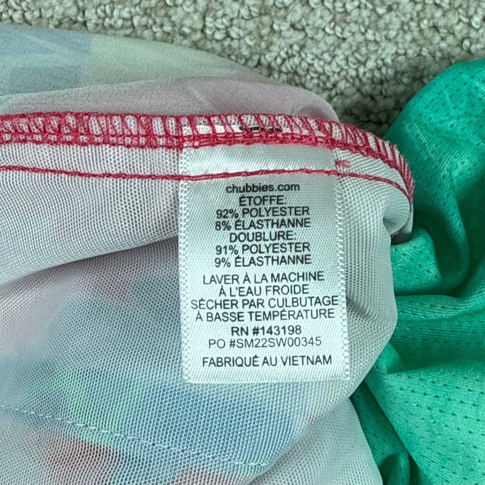 Chubbies Mens 2XL Pink Floral Tropical 5.5" Mesh Lined Swim Trunks Shorts - Picture 5 of 7